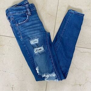 American Eagle Super Stretch Distressed Jeggings Size 00